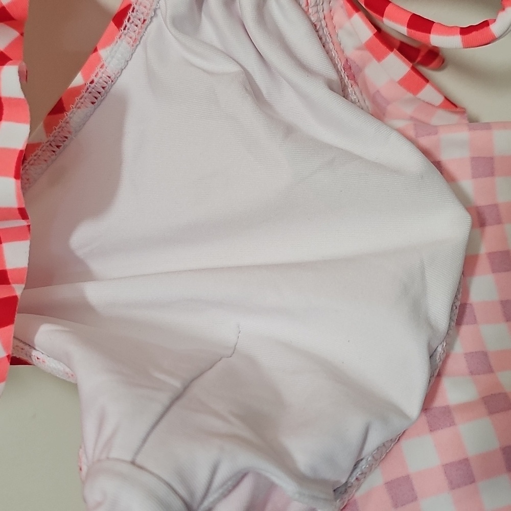 Cupshe Bralette Frill Missy Bikini Top Red/White Large - Picture 6 of 10
